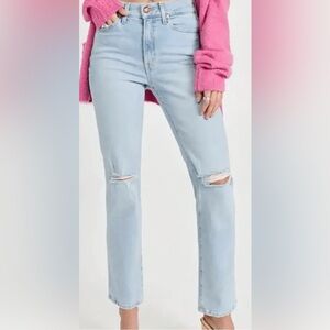 AYR sz 32 The Sugar Jeans Light Blue Distressed Denim zip fly great condition